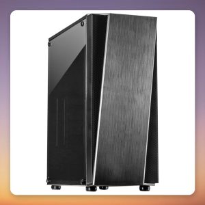 Inter-Tech T-11 TELEVEN ATX Midi-Tower Case, Black, Acrylic Side Panel