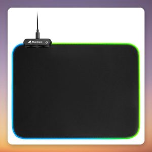 Sharkoon 1337 RGB V2 Gaming Mat 360 RGB Mouse Mat, 360 x 270 mm, Black
