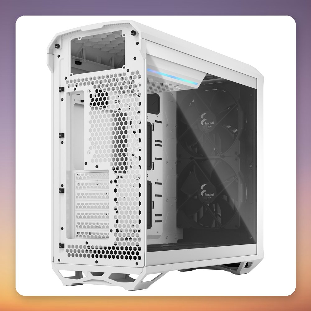 Fractal Design Torrent White TG Clear Tint E-ATX Midi-Tower Case, 5 Fans Included – image 6