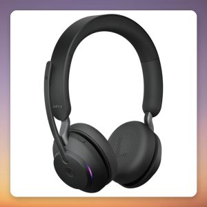 Jabra Evolve2 65 Wireless Stereo Headset, USB-A, Black, UC, with Charging Stand