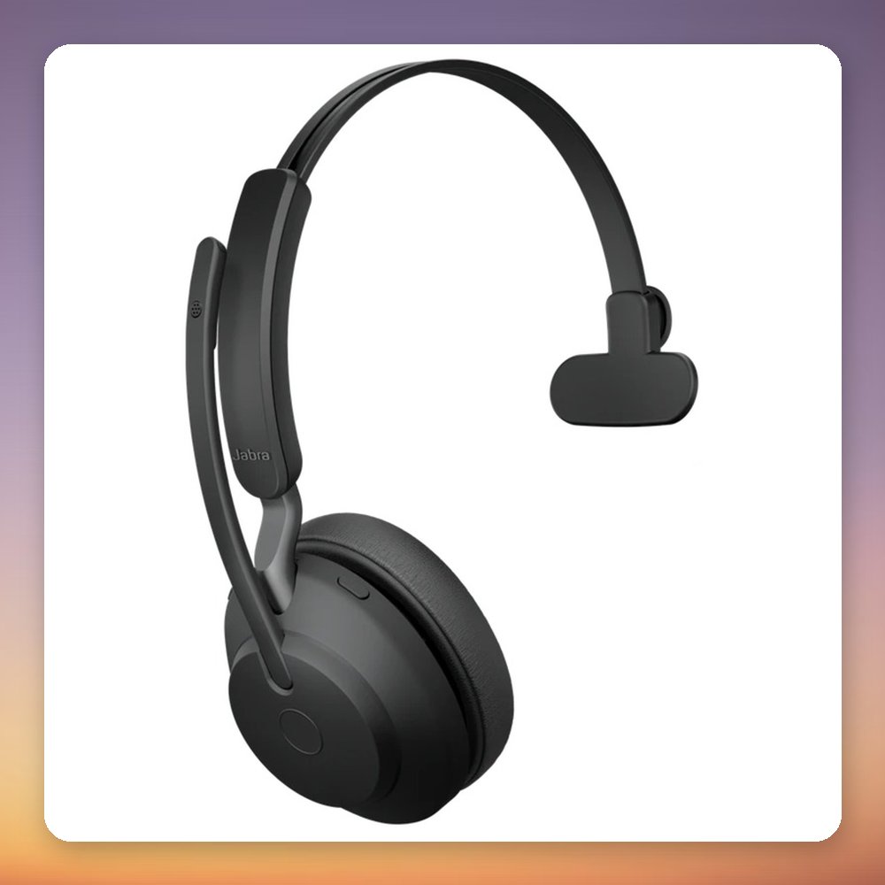 Jabra Evolve2 65 Wireless Mono Headset, Black, MS Teams, USB-A, Charging Stand – image 2