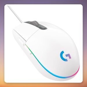 Logitech G203 LIGHTSYNC Wired Gaming Mouse, 8000 DPI, RGB, White