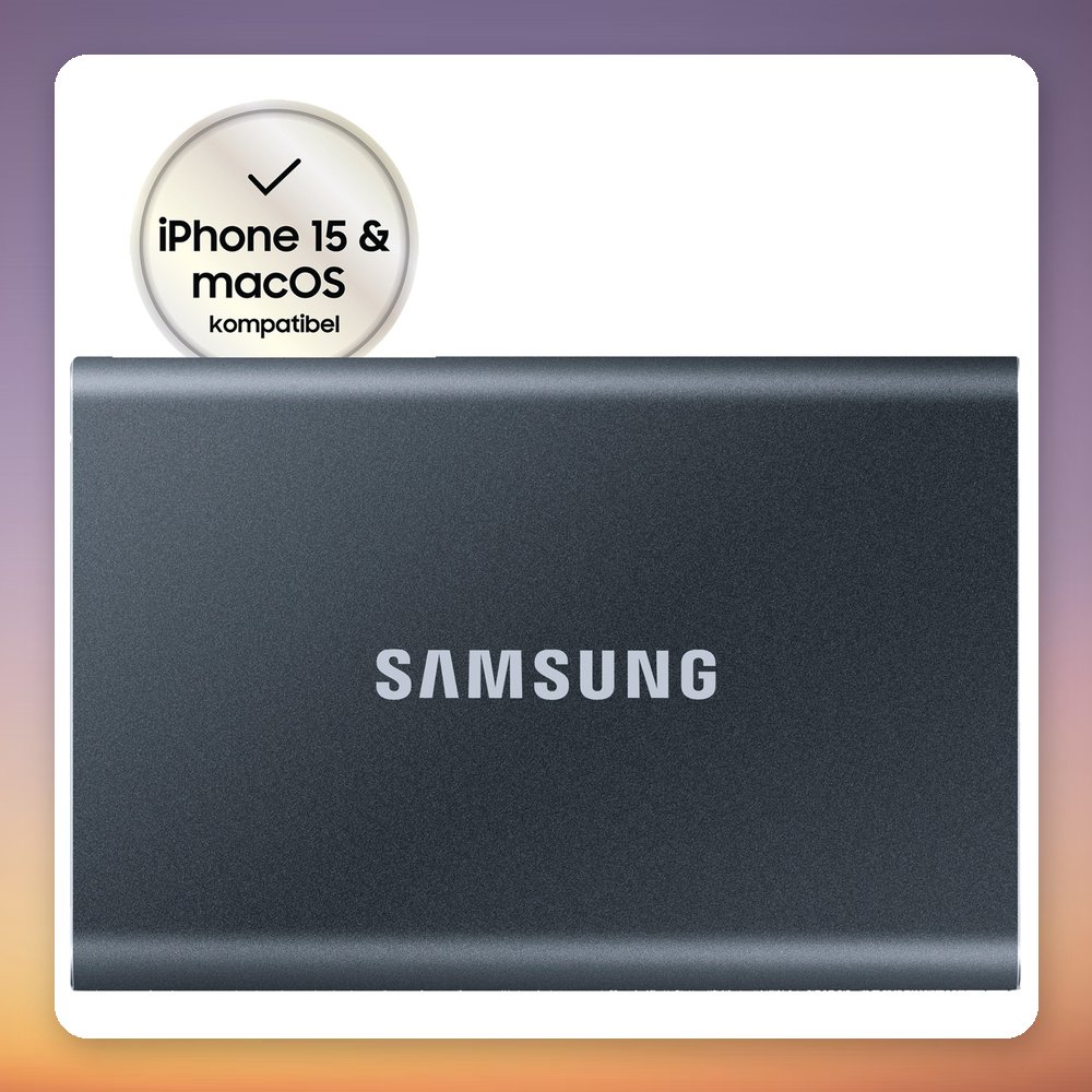 Samsung Portable SSD T7 2 TB External SSD, USB 3.2 Gen 2, Grey