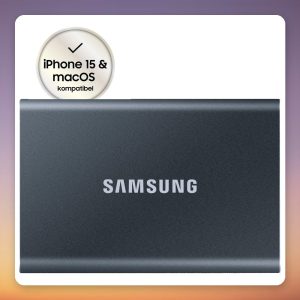 Samsung Portable SSD T7 1 TB External SSD, USB 3.2 Gen 2, Grey