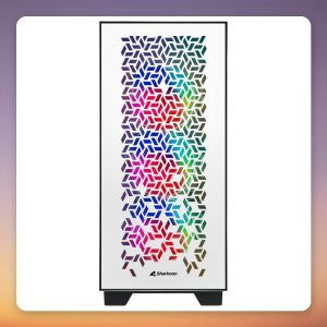 Sharkoon ELITE SHARK CA300H E-ATX Big Tower Case, White, 2x Tempered Glass