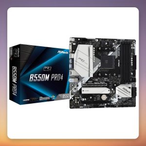 ASRock B550M Pro4 AM4 Micro-ATX Motherboard, AMD B550, DDR4
