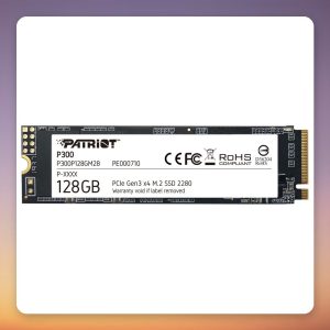 Patriot P300 128 GB NVMe M.2 2280 SSD, PCIe 3.0 x4, 1,600 MB/s