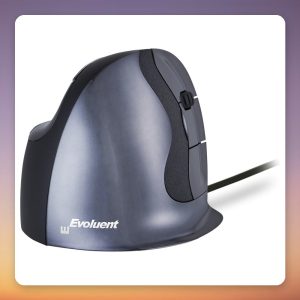 Evoluent VerticalMouse D Small Right-Hand Wired Ergonomic Vertical Mouse, Black