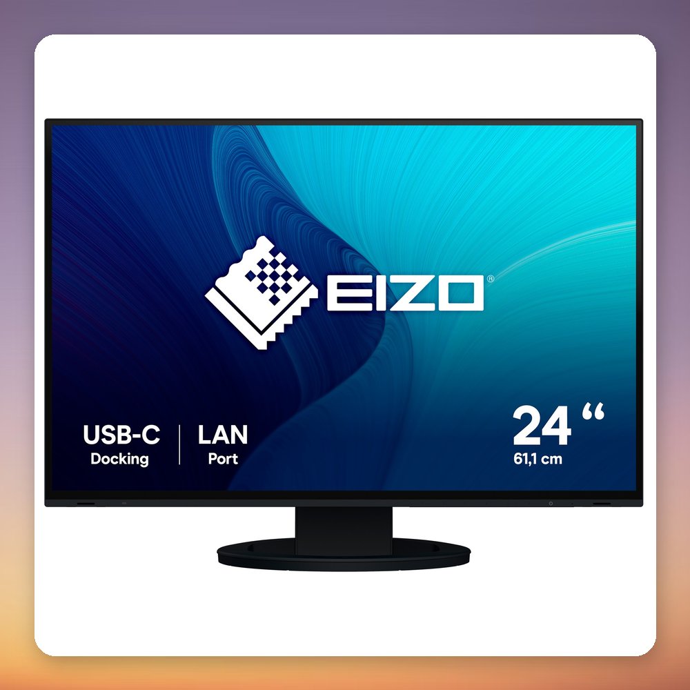 Eizo FlexScan EV2495-BK 24.1" WUXGA IPS Monitor, USB-C 70W, Black – image 2