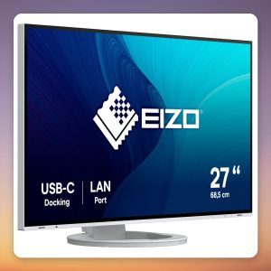 Eizo FlexScan EV2795-WT 27-Inch QHD IPS Monitor, White, KVM Switch, USB-C 70W