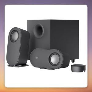 Logitech Z407 2.1 Bluetooth 5.0 PC Speaker System with Wireless Control Dial, Black