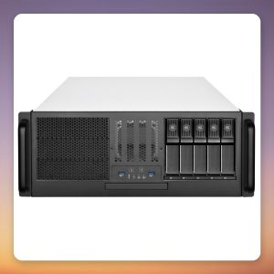 Silverstone RM41-H08 4U Rackmount Server Case, Black, SSI-CEB, 5 Hot-Swap Bays