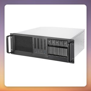 Silverstone RM41-H08 4U Rackmount Server Case, Black, SSI-CEB, 5 Hot-Swap Bays