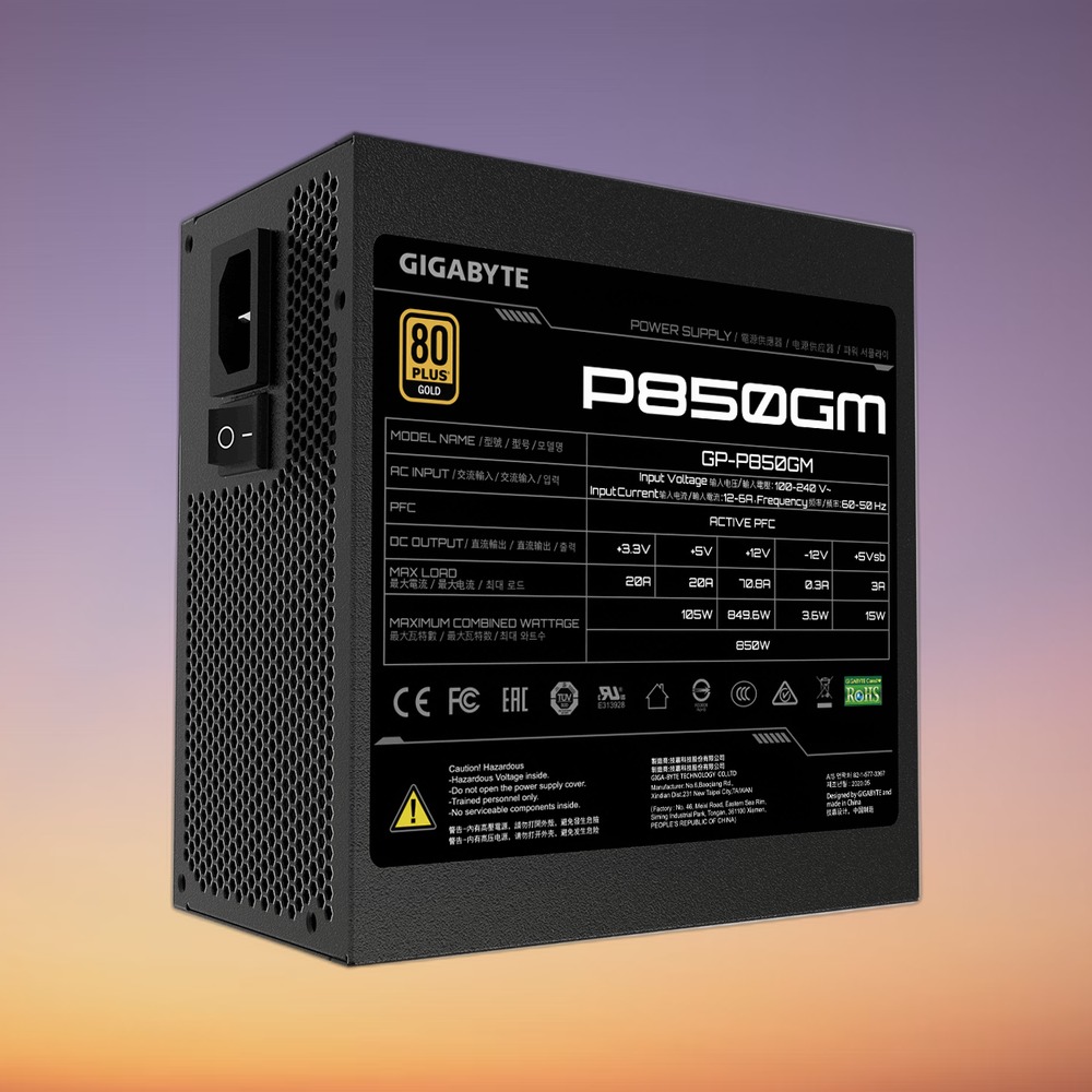GigaByte GP-P850GM 850 Watt Power Supply - Image 2