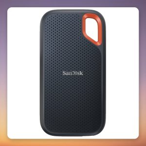 SanDisk Extreme Portable SSD V2 2 TB External SSD, USB-C 3.2 Gen 2, Black/Orange