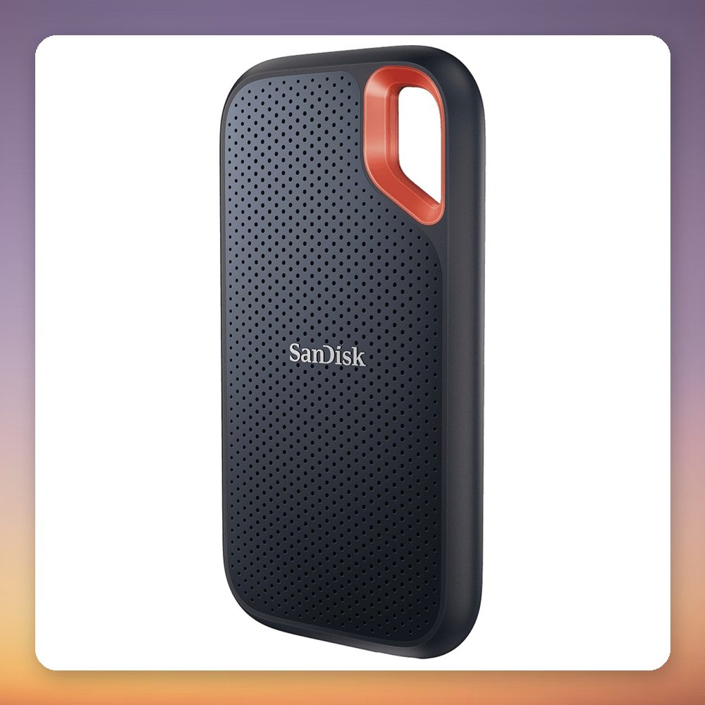 SanDisk Extreme Portable SSD V2 2 TB External SSD, USB-C 3.2 Gen 2, Black/Orange – image 3