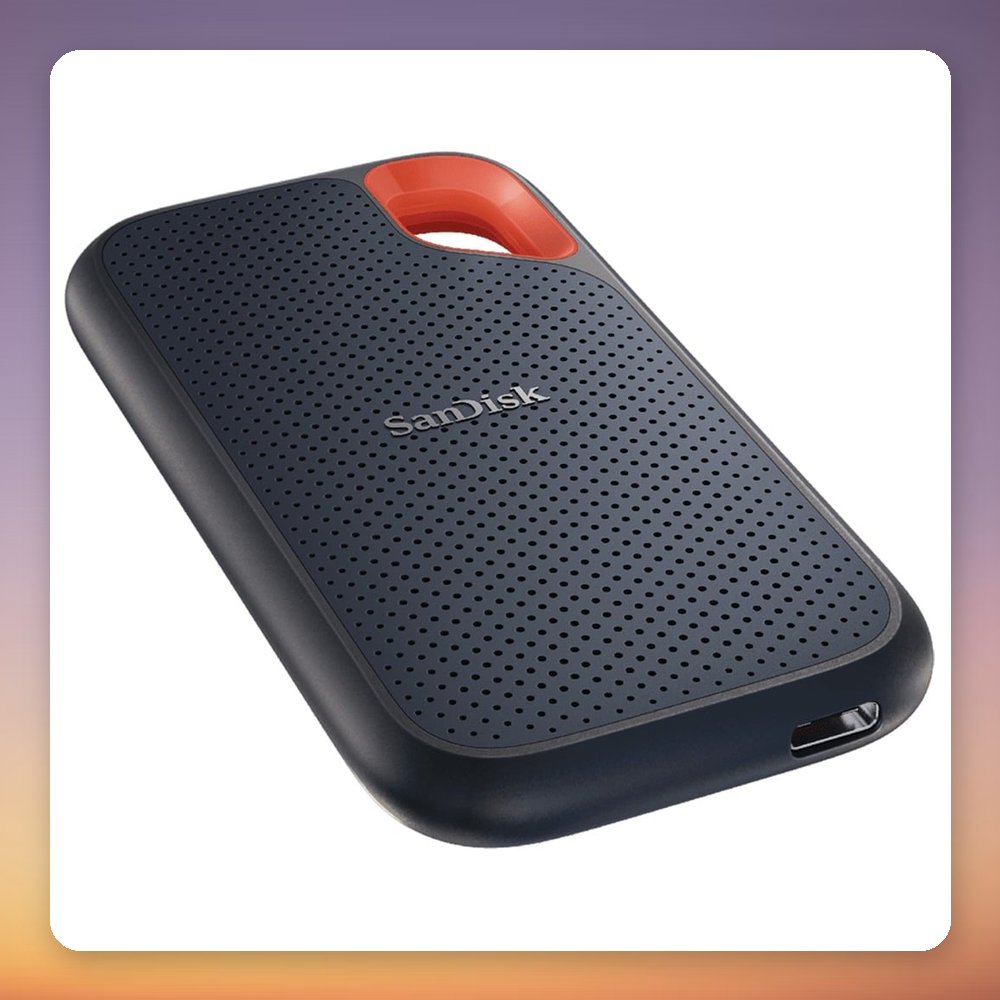 SanDisk Extreme Portable SSD V2 2 TB External SSD, USB-C 3.2 Gen 2, Black/Orange – image 4