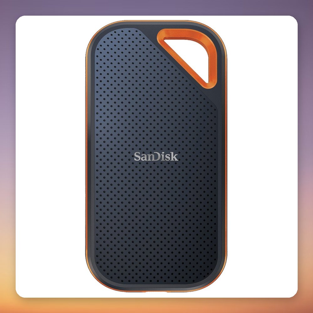 SanDisk Extreme PRO Portable SSD V2 2 TB USB-C 3.2 Gen 2x2, 2,000 MB/s