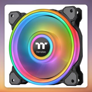 Thermaltake Riing Quad 12 RGB 120 mm PWM Fan, TT Premium Edition, Black, Single Pack
