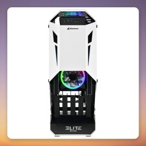 Sharkoon ELITE SHARK CA700 Full-Size ATX Midi-Tower Case, Black/White, Tempered Glass, 5x ARGB Fans