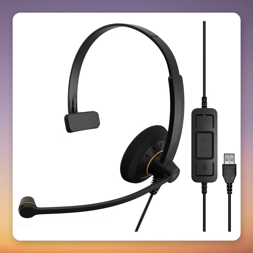 EPOS IMPACT SC 30 USB ML Mono USB Headset, Black, Teams Certified