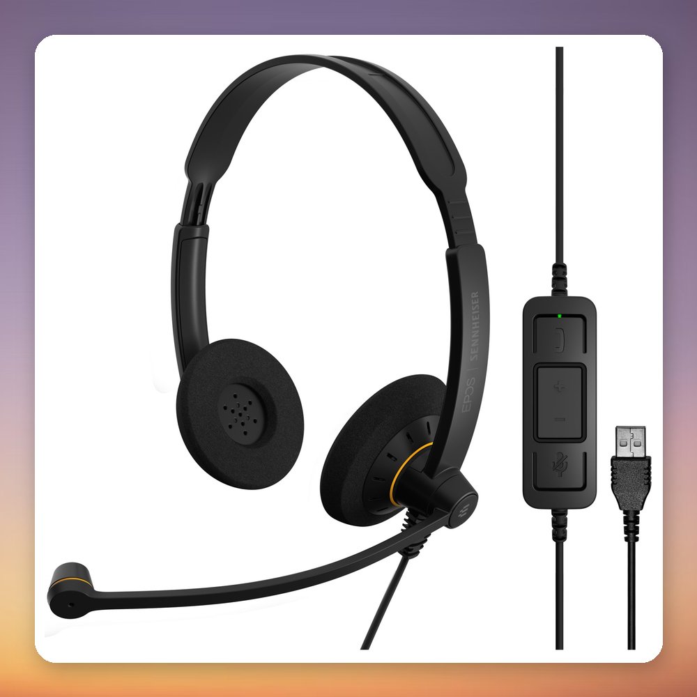 EPOS IMPACT SC 60 USB ML Stereo USB Headset, Black, Microsoft Teams Certified