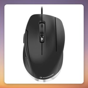 3Dconnexion CadMouse Compact 7200 DPI Wired CAD Mouse, Black/Silver