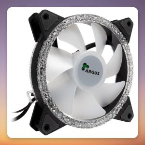Inter-Tech Argus RS-071 RGB 120 mm PWM Case Fan, Black, Single Pack
