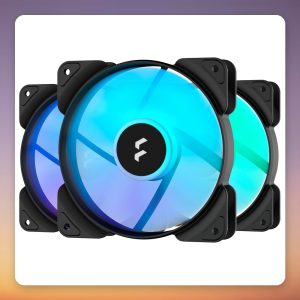 Fractal Design Aspect 12 RGB PWM 120 mm Case Fans, Black Frame, 3-Pack