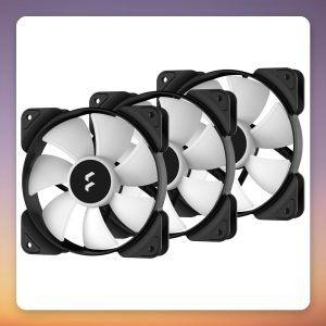 Fractal Design Aspect 12 RGB PWM 120 mm Case Fans, Black Frame, 3-Pack