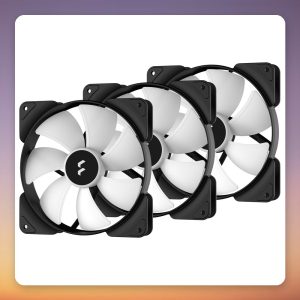 Fractal Design Aspect 14 RGB PWM 140 mm Case Fans, Black Frame, 3-Pack