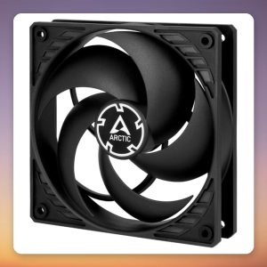 Arctic P12 Silent 120 mm Case Fan, Black, 1050 RPM, FDB, 3-Pin