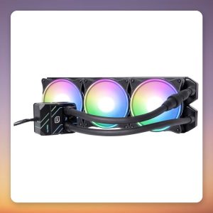 Alphacool Eisbär Pro Aurora 360 mm AIO Liquid CPU Cooler, 3x 120 mm ARGB Fans, Black