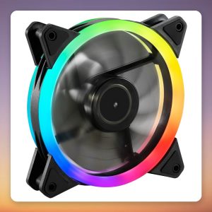 Sharkoon SHARK Blades PWM RGB 120 mm Case Fan, Black, 1400 RPM
