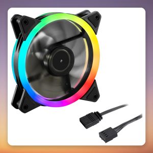 Sharkoon SHARK Blades PWM RGB 120 mm Case Fan, Black, 1400 RPM