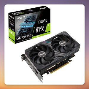 Asus Dual GeForce RTX 3060 OC V2 LHR 12 GB GDDR6 Graphics Card, 2-Slot, 200 mm