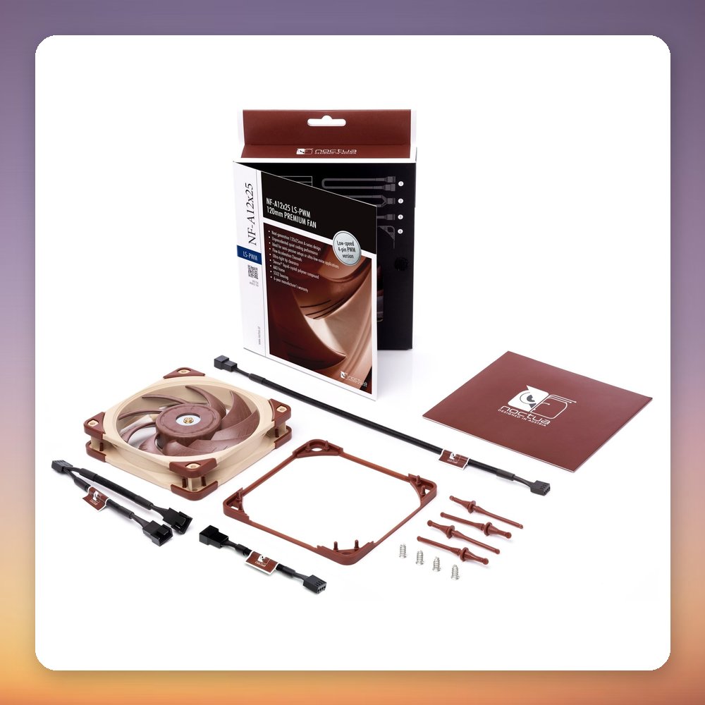 Noctua NF-A12x25 LS-PWM 120 mm Case Fan, 900-1,200 RPM, 4-Pin PWM – image 6