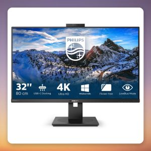 Philips 329P1H/00 32-inch 4K IPS Monitor with USB-C 90 W Dock and Webcam
