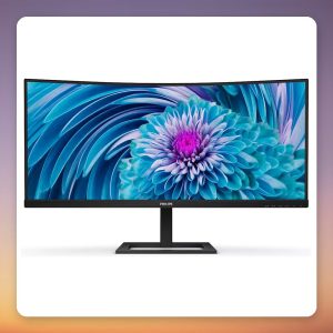 Philips 346E2CUAE/00 34″ UltraWide WQHD VA Curved Monitor, 100 Hz, USB-C