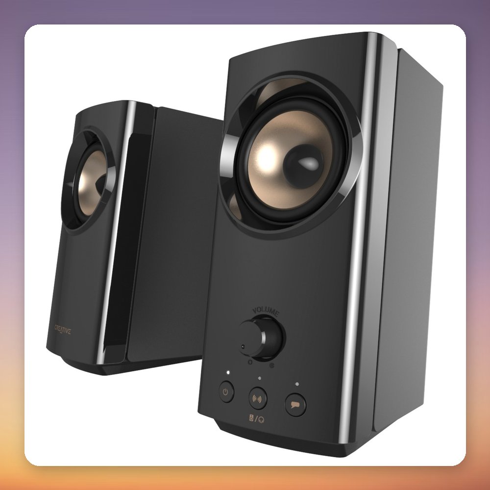Creative T60 2.0 Bluetooth 5.0 PC Speakers, 30 W RMS, Black – image 2