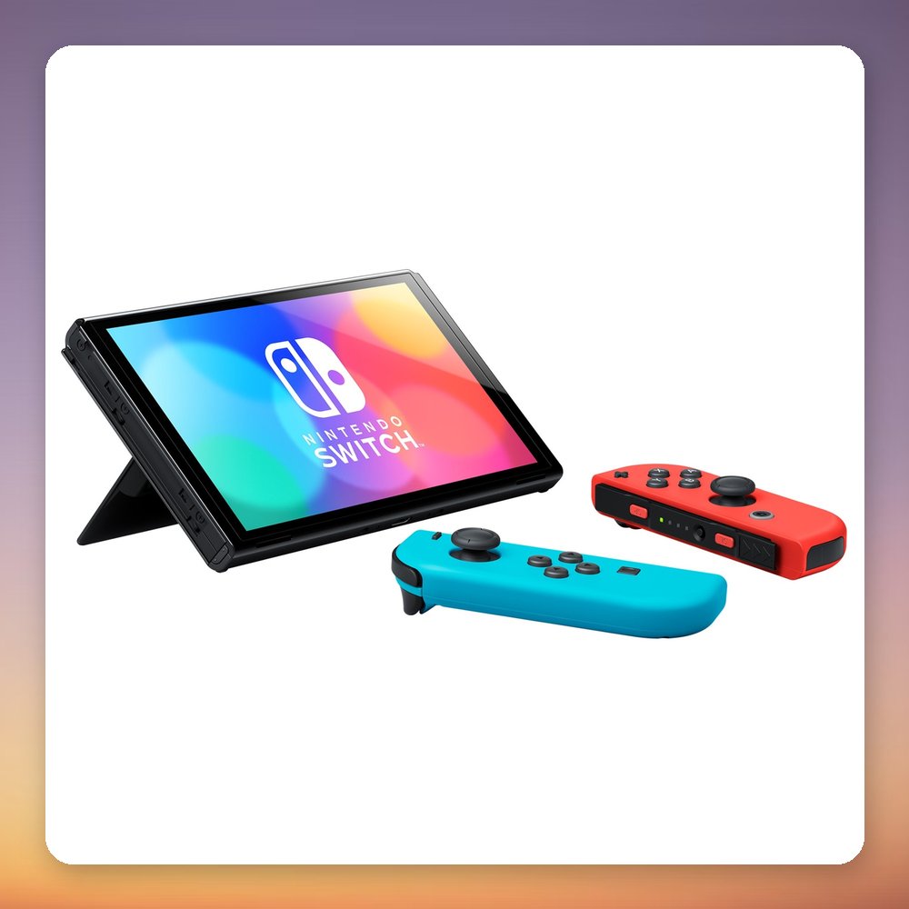 Nintendo Switch OLED Model 64 GB Handheld Console, Neon Red/Neon Blue – image 3