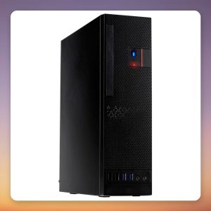 Inter-Tech S-331 Ultra-Compact µATX Low-Profile Desktop Case, Black