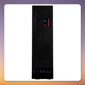 Inter-Tech S-331 Ultra-Compact µATX Low-Profile Desktop Case, Black