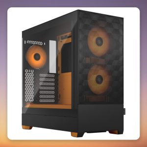 Fractal Design Pop Air RGB Orange Core TG Clear Tint ATX Mid Tower Case, Black/Orange