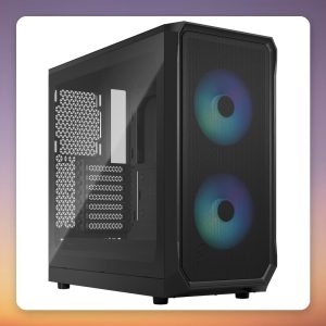 Fractal Design Focus 2 RGB Black TG Clear Tint ATX Mid Tower Case, Black