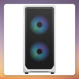Fractal Design Focus 2 RGB White TG Clear Tint ATX Mid-Tower Case, White