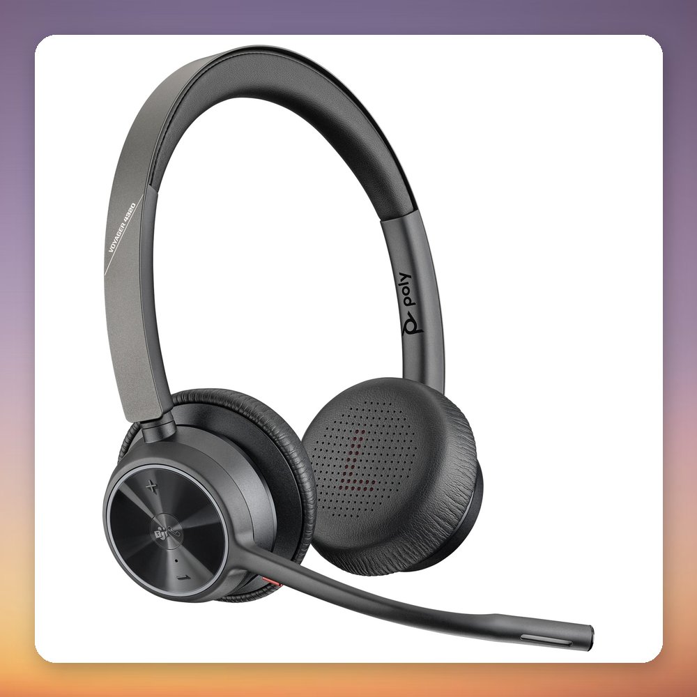 HP Poly Voyager 4320 UC Wireless Headset, Black, USB-A, Teams Certified – image 2