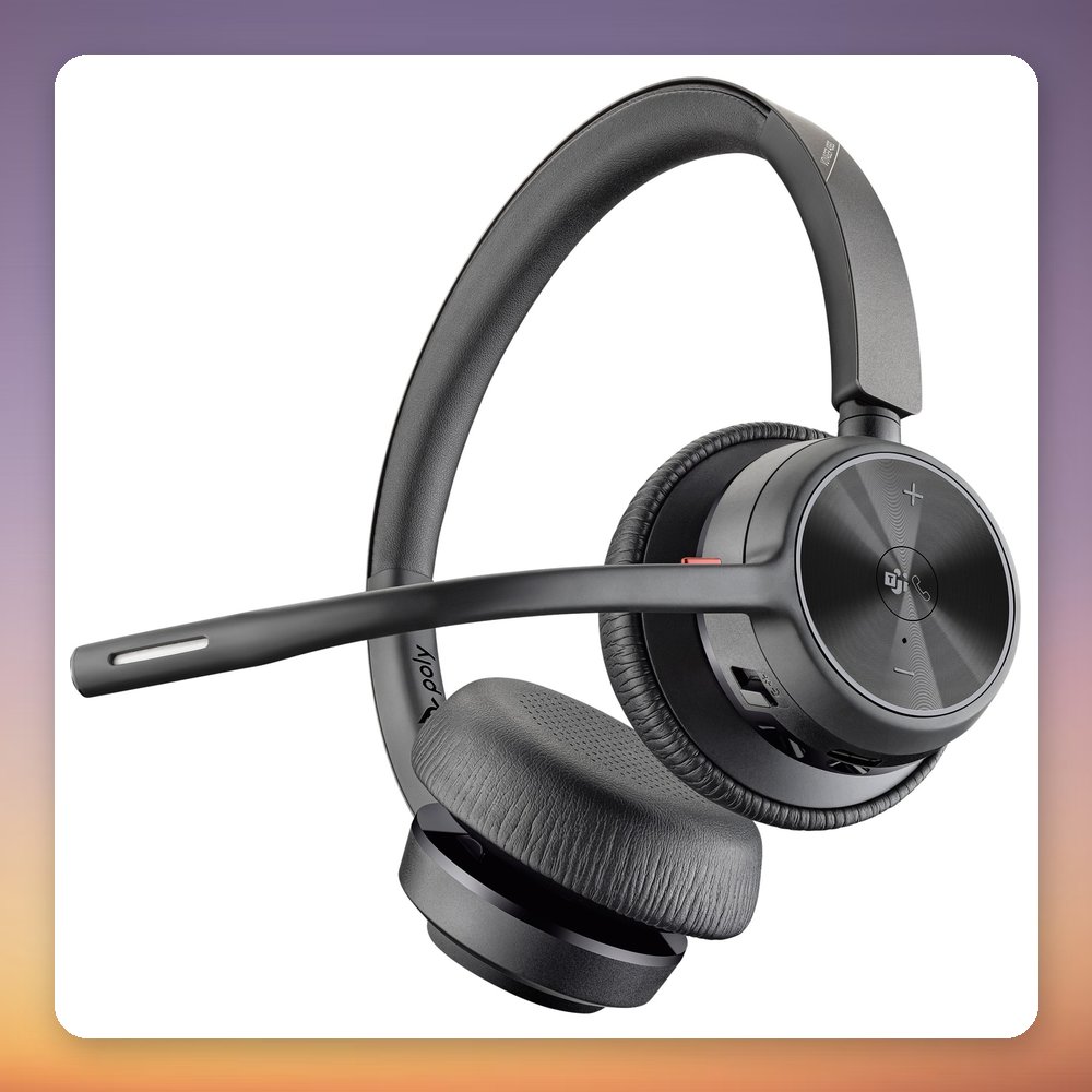 HP Poly Voyager 4320 UC Wireless Headset, Black, USB-A, Teams Certified – image 4