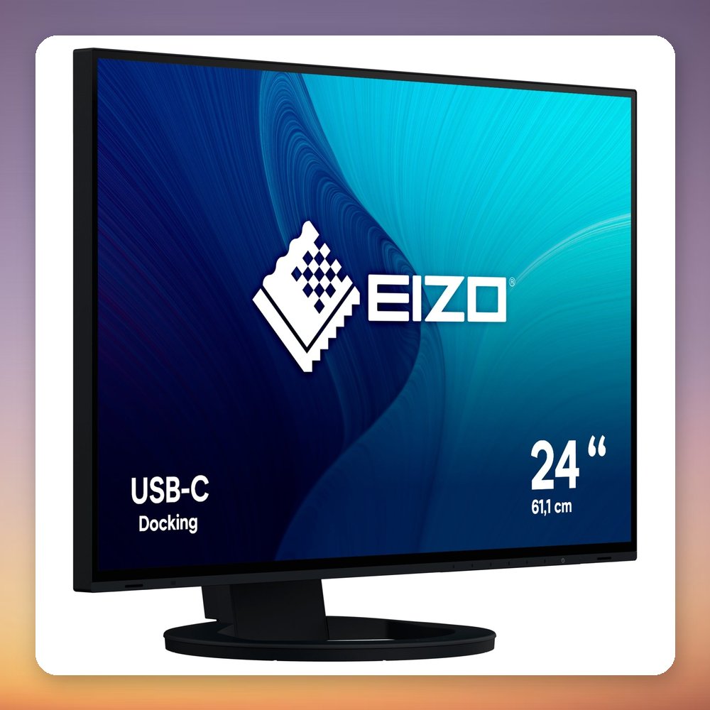 Eizo FlexScan EV2485 24.1-Inch WUXGA IPS Monitor, USB-C 70W, Black
