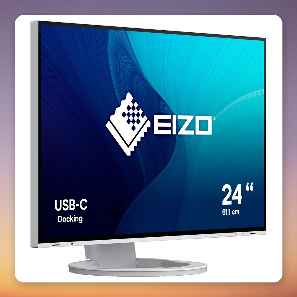 Eizo FlexScan EV2485-WT 24.1-Inch WUXGA IPS Monitor, USB-C 70W, White